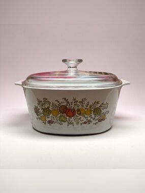 Vintage Corning Ware Spice of Life Casserole Dish 1.6L with Pyrex Lid